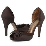 Delicious Irma Pumps 7.5 Chocolate (Brown) Satin