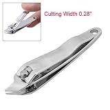 Silver Tone Slant Edge Finger Toe Nail Clippers without File On Sale