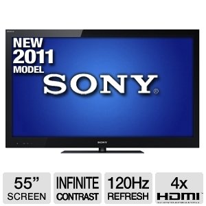 Sony BRAVIA KDL55NX720 55-inch 1080p 3D LED HDTV with Built-in WiFi, Black