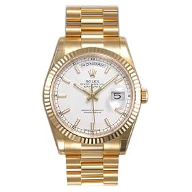 Click here to buy Rolex Oyster Perpetual Day-Date 18kt Yellow Gold Mens Watch 118238WSP by Rolex.