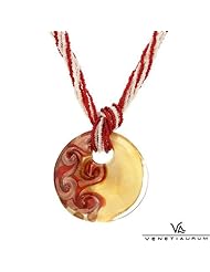 VENETIAURUM Murano Glass Glass Beads Women Necklace. Length 18 in. Total Item weight 30.3 g.