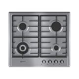 NEFF Series 1 Gas Hob with three burners plus wok ring (Stainless steel) T22S46N0