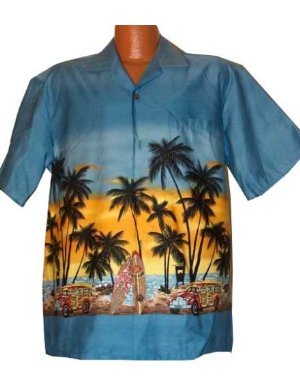Exclusive Hawaiian Waikiki In Paradise Aloha Shirt