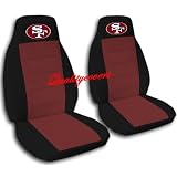 2 Black and Burgundy San Francisco seat covers for a 2007 to 2012 Chevrolet... by Designcovers