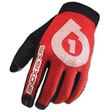 41bYYlXOqWL. SL160  SixSixOne Raji Full Finger MTB & BMX Cycling Gloves   Red