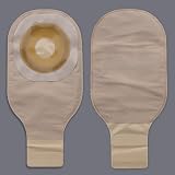 Premier Lock 'n Roll Drainable Pouch, Pre-Sized Flextend Skin Barrier, with Tape, Beige, Length 12", Stoma 1", 10/Bx, HOL8552