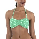 Mossimo Black: Dot Twist Bandeau Swim Top - Parrot