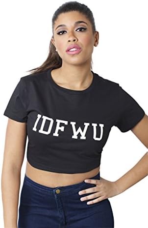 Rebdolls Women's IDFWU "I Don't F**k With You" Big Sean Crop Top 4X Black