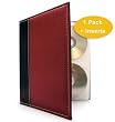 CD and DVD Storage Binder with extra insert pages Holds 80 Discs (Burgundy)