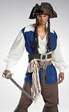 Mens Costume Officially Licensed Disneys Movie Pirates of the Caribbean Captain Jack Sparrow Outfit