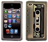 Cassette Tape Design Soft Gel Silicone Skin Case Cover for Apple iPod Touch 4G, 4th Generation, 4th Gen + Free WirelessGeeks247 Detachable Neck Strap / Lanyard
