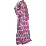 Linens Limited Adult Fleece Check Snuggle Wrap Blanket, Pink