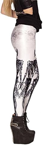 Women's Designed Digital Print Skeleton Skulls Pattern Sexy Stretch Leggings