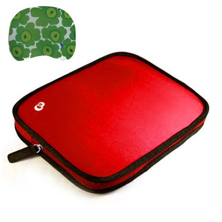 Sony Vaio 10 inch Netbook Irresistable Reversible Zipper Black-Red Sleeve Carrying Case + Mouse Pad