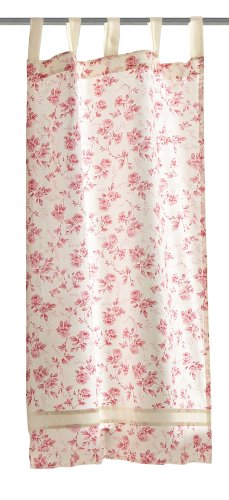 Home Fashion 43726-123 Fertigschal mit Schlaufen Landhaus Bl&uuml;mchen / Dekostoff 75 x 50 cm