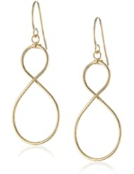 14k Italian Yellow Gold Figure Eight Earrings