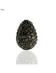Sterling Silver Antique Look Diamond Pave Oval Shape Finding Jewelry