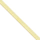 4mm, 14 Karat Yellow Gold, Silky Herringbone Chain - 16 inch