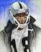 Randy Moss Oakland Raiders Print by Ben Teeter