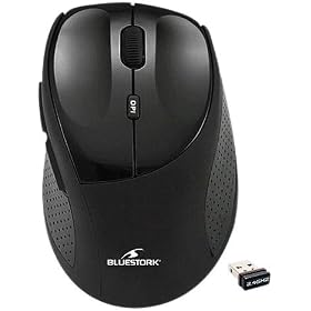 BlueStork - Souris - BLUESTORK M-Air Pro Noir - Souris optique sans fil 2.4 Ghz 1600 dpi