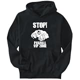 Hoodie Mens Black  STOP ! - Pharell VIP ZONE  Male Names