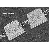 Alabama Crimson Tide Solid Sterling Silver ''ALABAMA'' Elephant Logo Bracelet 7 3/4''