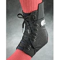 Swede-O Inner Lok 8 Lace-Up Ankle Brace with patented internal figure eight straps, Black - Large