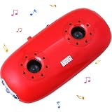 August MB100R Lecteur Baladeur MP3 Portable avec Haut-parleurs Stéréo Intégré et Lampe LED - Couleur: Rouge