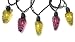 Set Of 20 Iridescent Glass Grape Christmas Lights - 15' #UL0842