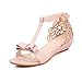 Carol Shoes Fashion Bows Womens Low Heel Open Toe Sandals