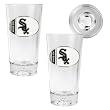 Chicago White Sox MLB 2pc Pint Ale Glass Set with Baseball Bottom - Oval Logo by Great American Products