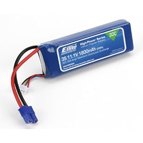 1800mAh 3S 11.1V 30C LiPo,13AWG EC3 from Toy RC Airplanes