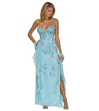 Formal Evening Gown. Silk Beaded Dress for Prom, Party, Wedding by Sean Collection (8684)