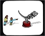 Mouse Pad with dinosaur, fossil, skeleton, visitor, museum