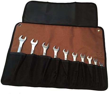 Beryland 10 Pocket Wrench Roll Up Tool Bag, 2-Pack
