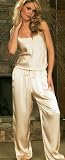 100% Champagne Silk Women's Pajama Lounge Set!