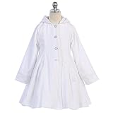 Angels Garment White Wool Hooded Swing Coat Toddler Little Girls 2T-8