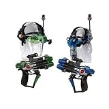 Lazer Mobile Attack Defend M.A.D. Team Laser Tag Set - 2 Headsets & 2 Lazer Blasters DELUXE SET