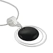Sterling Silver Created Black Onyx Necklace