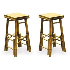 Set of 2 Homestyle Bamboo Bar Stools by HOMESTYLE