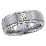 Titanium 1/20 ct GH Diamond Ring Sz 10.5