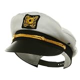 Cotton Yacht Cap-White (adjustable/58cm)