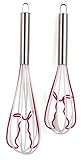 Kikkerland Rabbit Silicone Whisks, 2-Piece Set