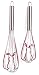 Kikkerland Rabbit Silicone Whisks, 2-Piece Set
