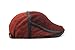 YCHY Men's Knitted Wool Duckbill Hat Warm Newsboy Flat Scally Cap (Wine red01)