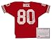 Jerry Rice San Francisco 49ers NFL Hand Signed Authentic Style Away Red Football Jersey with SB XXIII MVP Inscription