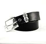 Tobacco Road Rocker Cross Hasp Buckle Italian Leather Belt