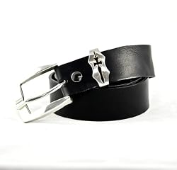 Tobacco Road Rocker Cross Hasp Buckle Italian Leather Belt