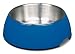 Petmate Stainless Style Pet Bowl Medium, Blue/Stainless Steel