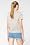 L!VE Short Sleeve Mini Tribal Printed Crewneck Top